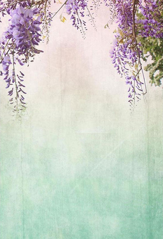 Toile de fond de mur de fleurs violettes pour la photographie