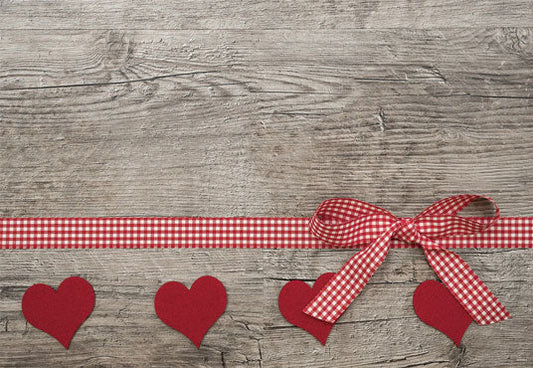 Toile de fond décors de photo de Saint-Valentin coeur rouge mur en bois