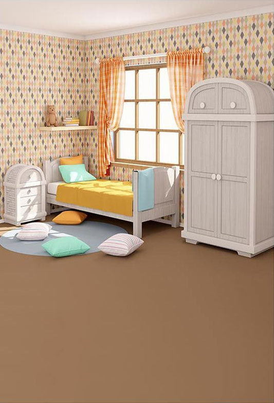 Toile de fond décors de photographie de bébé fond de chambre à coucher propre et bien rangé