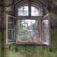 Toile de fond d'ancienne chambre abandonnée avec fenêtre de photographie SBH0233