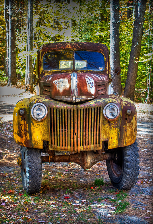 Toile de fond de voiture vintage rustique rouillée pour la photographie SBH0228