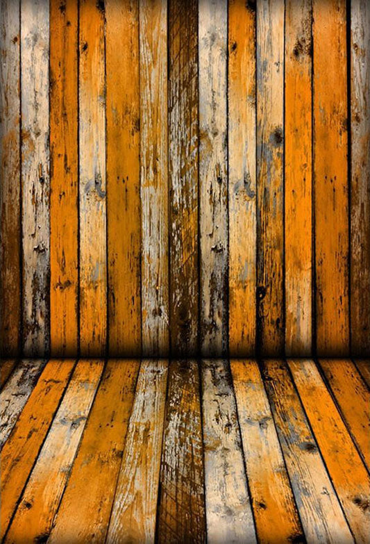 Toile de fond de plancher de bois Jaune fond de photographie grunge