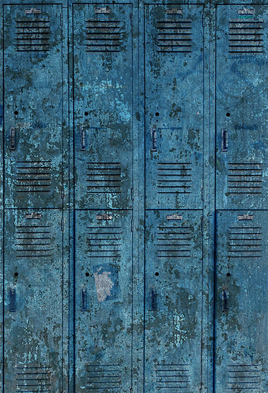Toile de fond de décor de casiers de gymnastique bleu foncé foiré pour la photographie de sport SBH0237