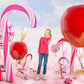 Toile de fond de bonbons sucette rose pour la photographie de photo de bébé