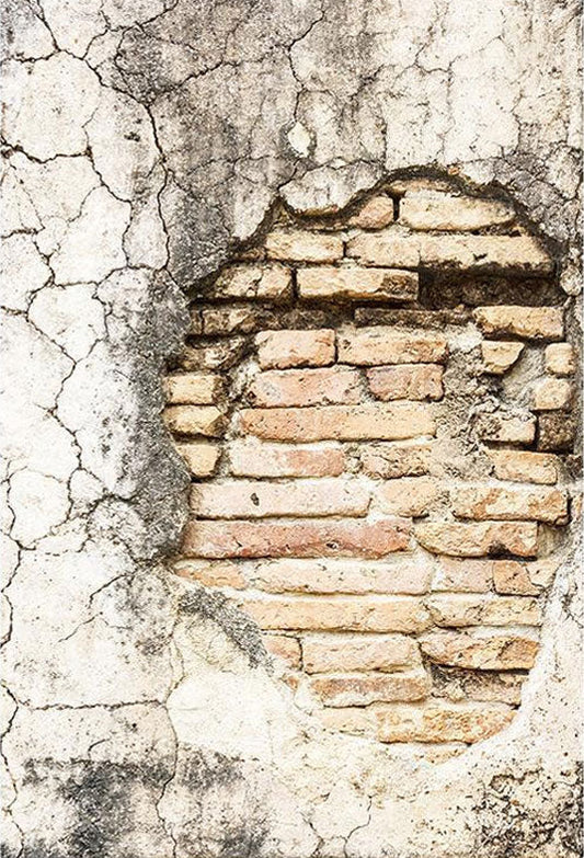 Toile de fond de mur de briques anciennes et endommagées pour la photographie