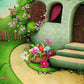 Toile de fond de dessin animé petite maison fleur décoratio pays des merveilles photographie