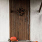 Toile de fond de porte en bois citrouille Halloween photo de photographie