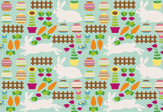 Toile de fond de dessin animé lapin carotte joyeuses Pâques décors