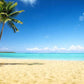 Toile de fond de plage de sable doré mer bleue pour la photographie de vacances d'été