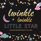 Toile de fond noire pour anniversaire Twinkle Twinkle Little Star