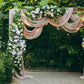 Toile de fond de belles fleurs feuilles vertes de porte pour la photographie de cérémonie de mariage