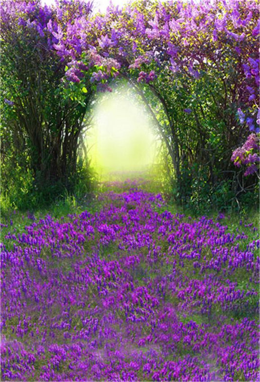 Toile de fond décors de photo de nature de mariage floral violet