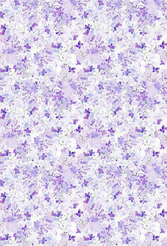 Toile de fond de photographie aquarelle petites fleurs violettes