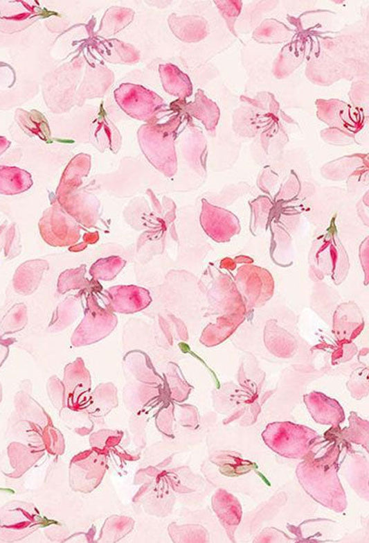 Toile de fond de photographie imprimée de fleurs roses à l'aquarelle