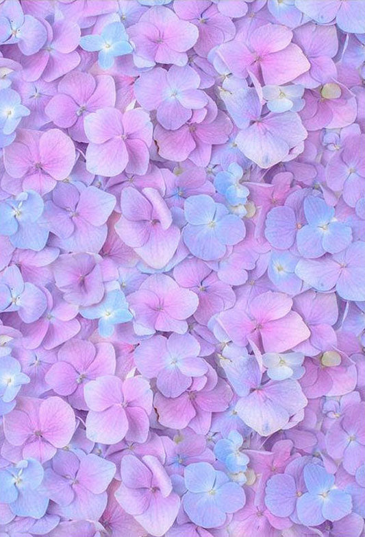 Toile de fond de mur imprimé de fleurs violettes et roses pour la photographie