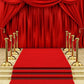 Toile de fond de tapis rouge magnifique palais photographie décors tapis rouge éclairage fond de scène