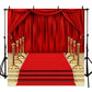 Toile de fond de tapis rouge magnifique palais photographie décors tapis rouge éclairage fond de scène