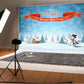 Toile de fond décors de photo de bonhomme de neige de bonne année de Noël