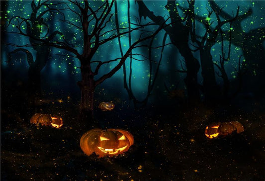 Toile de fond de photographie d'Halloween fond de forêt de luciole