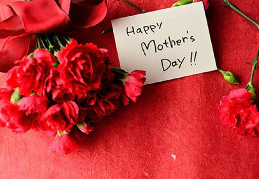 Toile de fond de décoration de fleur rouge pour la photographie de la fête des mères