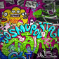 Toile de fond des années 90 Hip Hop graffiti mur de briques photographique