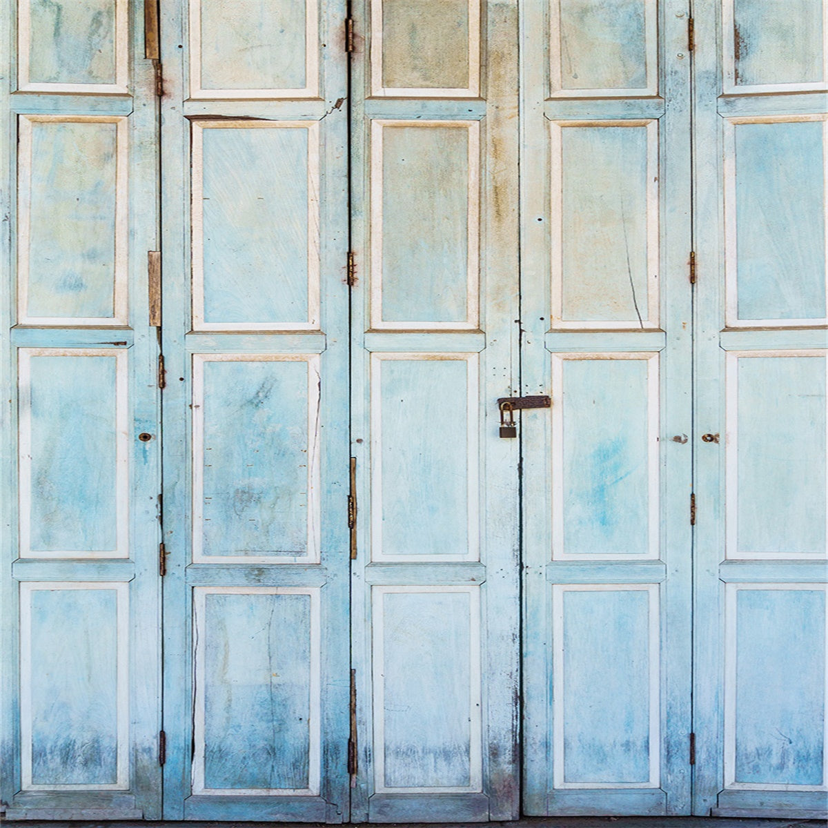 Toile de fond d'architecture de porte en bois bleu clair pour le studio