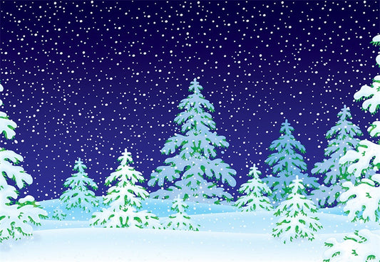 Toile de fond de photographie d'hiver de style dessin animé neige