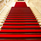 Toile de fond de photographie de mariage d'escaliers de tapis rouge