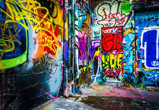 Toile de fond de graffiti vintage route photo pour la photographie