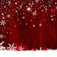 Toile de fond de photographie de mur en bois rouge flocon de neige pour Noël