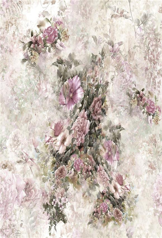 Toile de fond décors de studio photo de mur de fleurs classiques