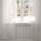 Toile de fond d'hiver neige fenêtres blanc rideau photo décors