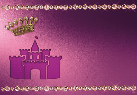 Toile de fond décors de princesse de diamant de château rose
