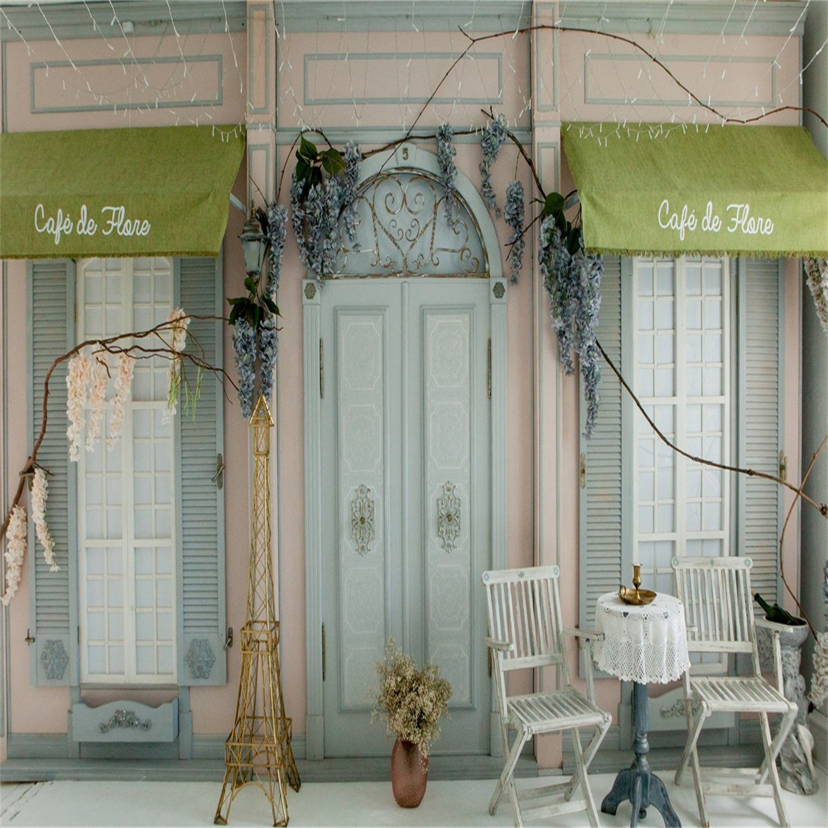 Toile de fond décors de porte photographie de café magasin