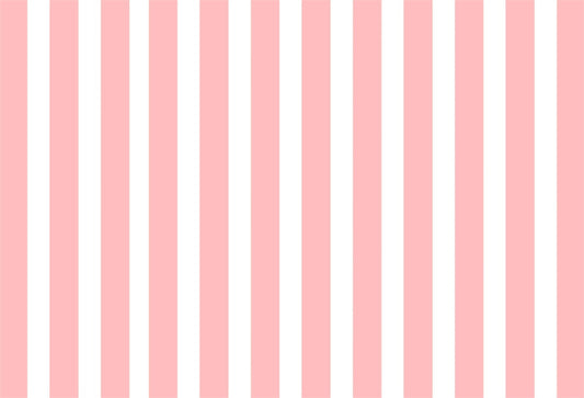 White and Pink Stripes Baby Show Table Banner Backdrops