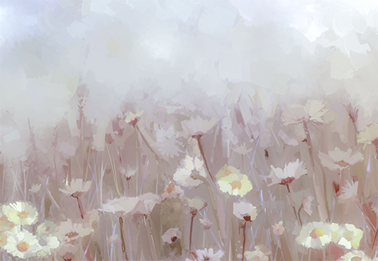 Toile de fond abstraitee numérique champ de fleurs grises pour le studio photo SBH0056