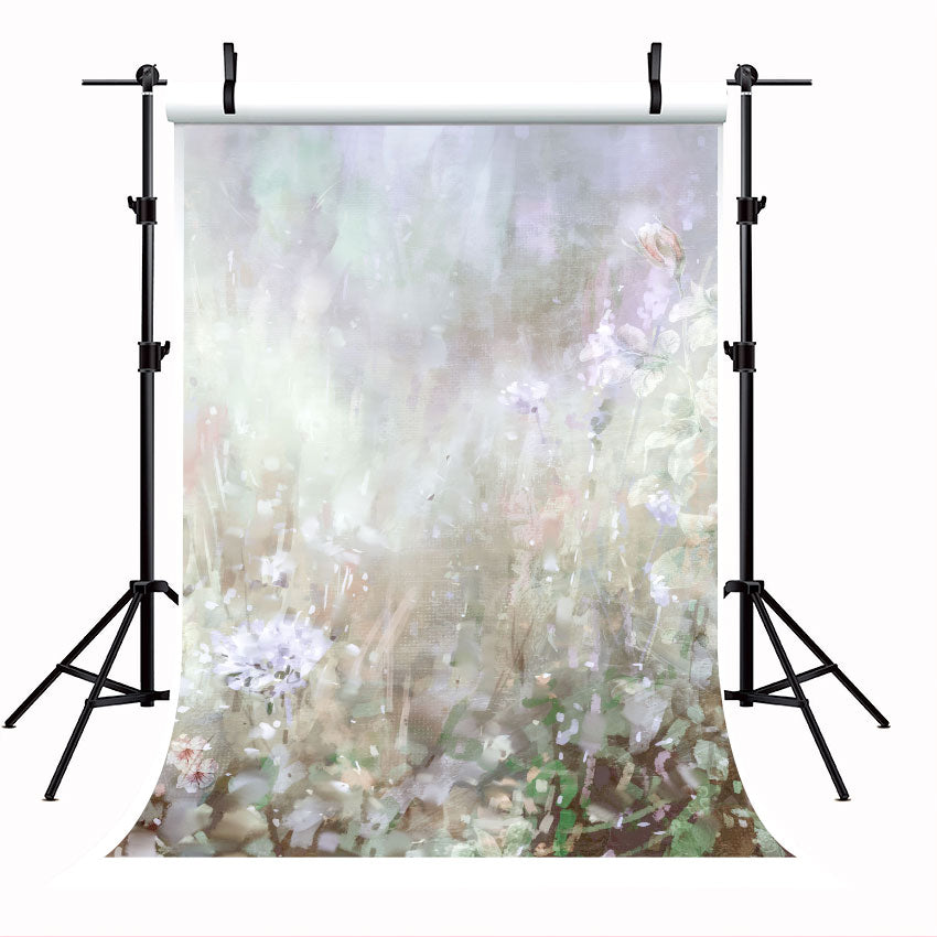 Toile de fond de fleur peinte avec superposition de beaux-arts numérique coloré pour les photographies SBH0064