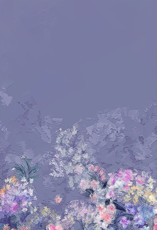 Toile de fond violet peinture à l'huile fleur décoration pour la photographie SBH0067