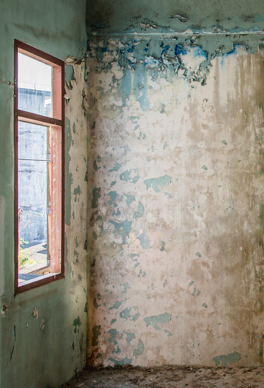 Toile de fond de chambre abandonnée de texture de fenêtre de photographie SBH0158