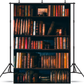 Toile de fond de photographie d'étagère à livres en bois floue SBH0390