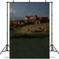 Toile de fond de peinture à l'huile de vue de château de Sonnenstein pour la photo SBH0407