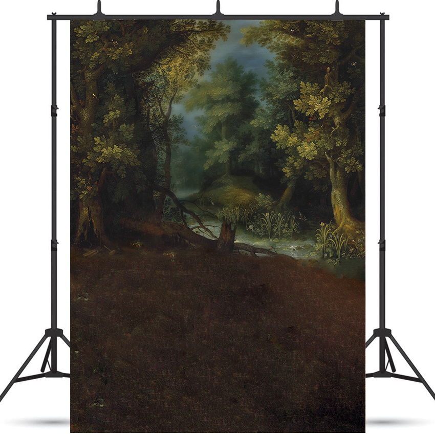 Toile de fond classique de peinture à l'huile de paysage pour la photographie SBH0413