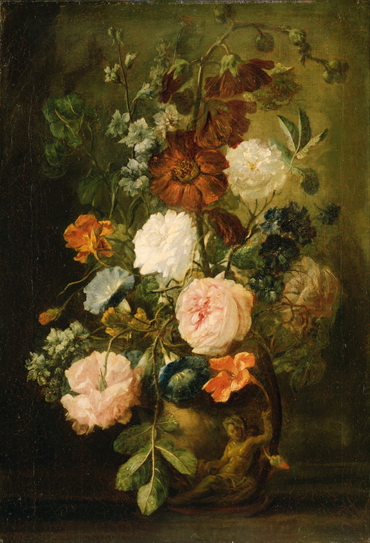 Toile de fond de peintures de fleurs de maître ancien pour photo SBH0435