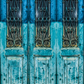 Toile de fond de porte bleue patinée antique pour photo SBH0438