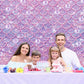 Toile de fond colorée de sirène pour anniversaire pour la fête d'anniversaire de bébé