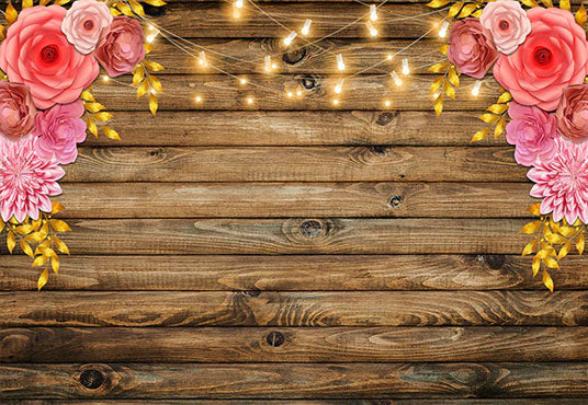 Toile de fond de photographie belle de mur en bois de fleur