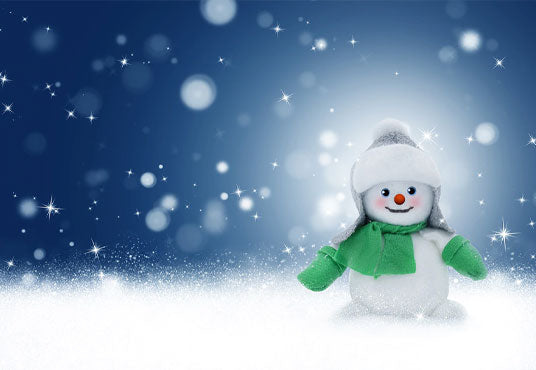 Toile de fond d'hiver de paillettes de bonhomme de neige de Noël pour la fête