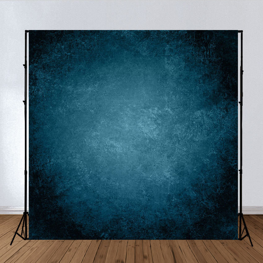 Toile de fond de stand de photographie bleu noir abstrait pour portrait