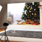 Toile de fond décors de photographie de Noël arbre brillant