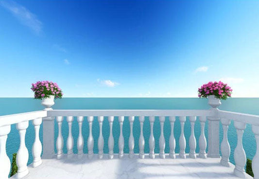 Toile de fond de beaux paysages de bord de mer pour la photographie de vacances de mariage
